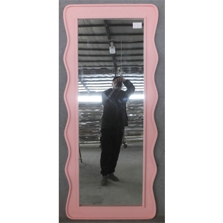 Pink Wavy Frame Mirror