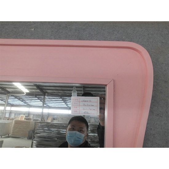 Pink Wavy Frame Mirror