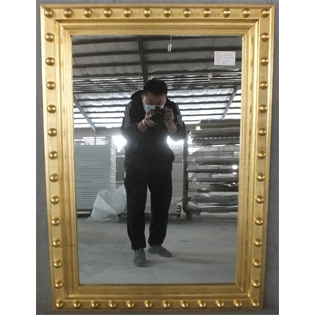 Gold foil-Solid wood-Frame mirror