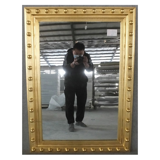 Gold foil-Solid wood-Frame mirror