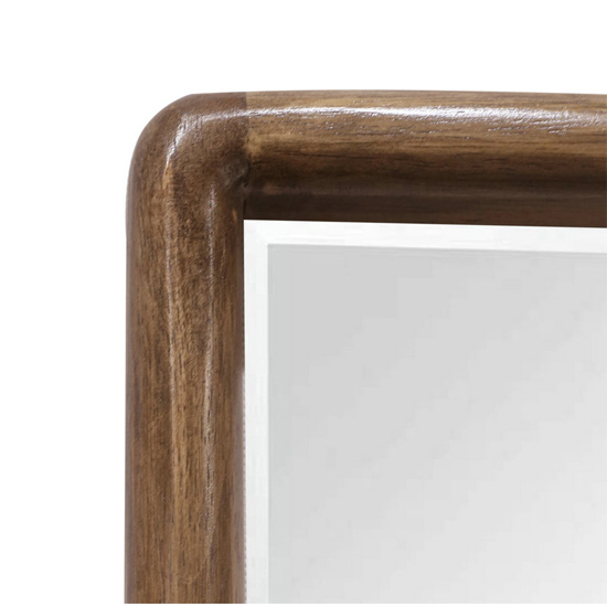 black oak framed mirror